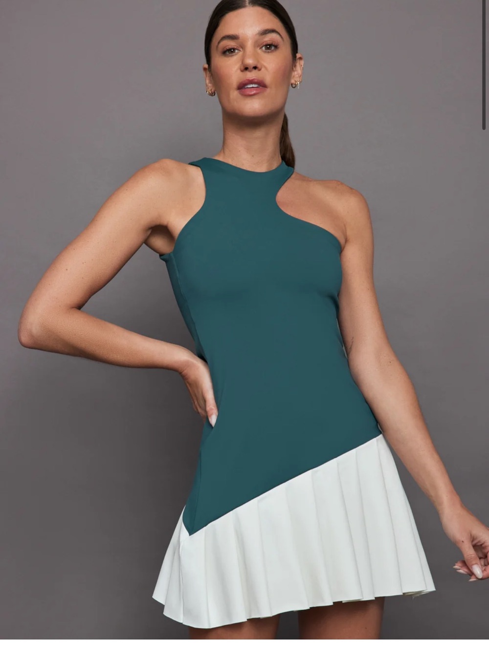 Port de Bras Swan Dress Esmeralda Green/Chantilly Sz M NEW